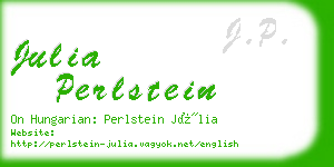 julia perlstein business card